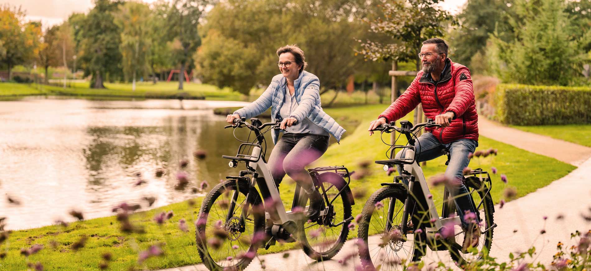 Radfahrer im Stadtpark